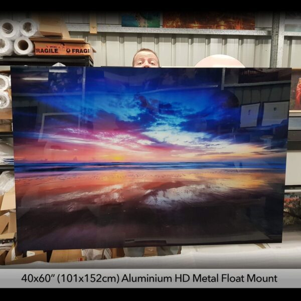 float mounted metal prints